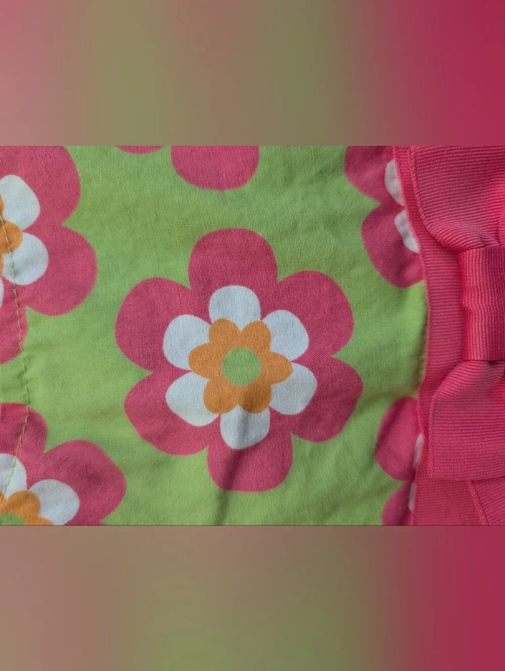 Gymboree Toddler Girl Green Pink Floral Print Short Sleeve Dress 2T